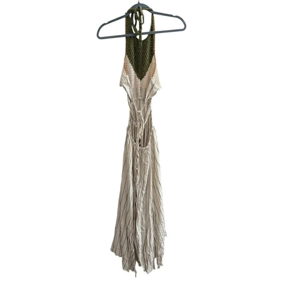 Free People Harper Maxi Dress Size Small Crochet Bust - Picture 6 of 9